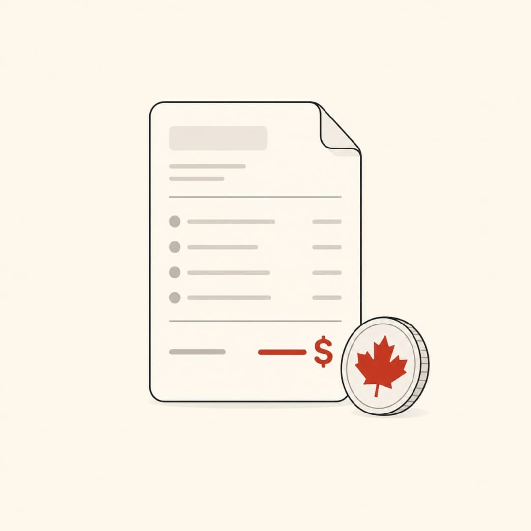 Illustration of a transparent CAD quote breakdown awaiting approval